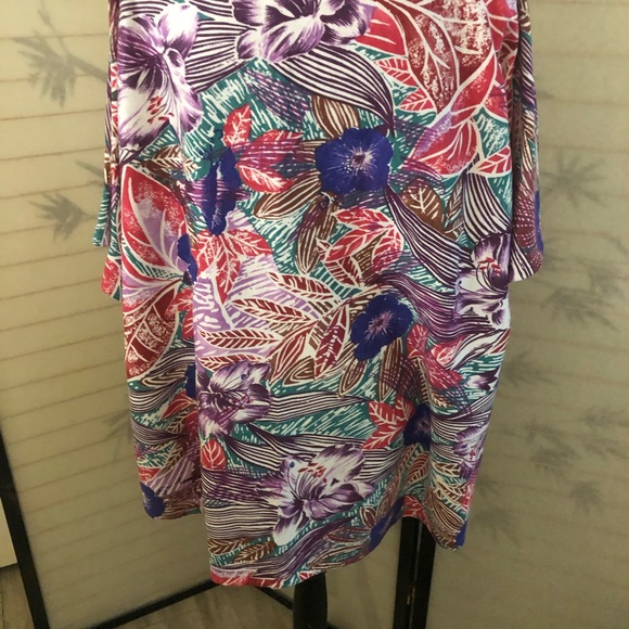 Hand Sewn Short Sleeve Cotton Knit Blouse Plus Size 3x - Picture 3 of 7